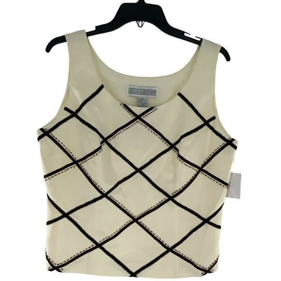 Jessica Howard Vintage Suit Jacket Women's Size 14 Lined Blazer With Tank Top - Picture 3 of 10